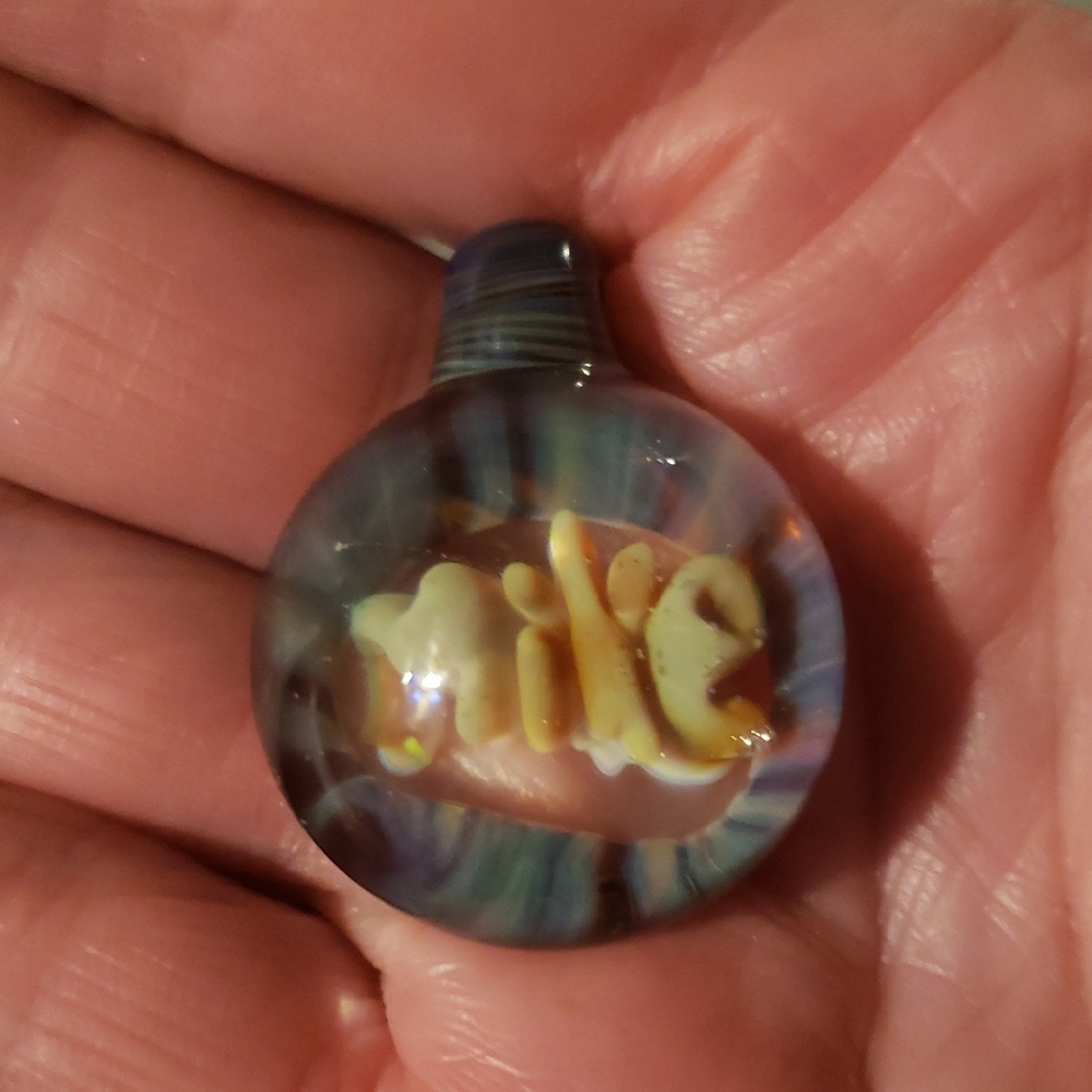 Colorful Jellyfish Glass Pendant